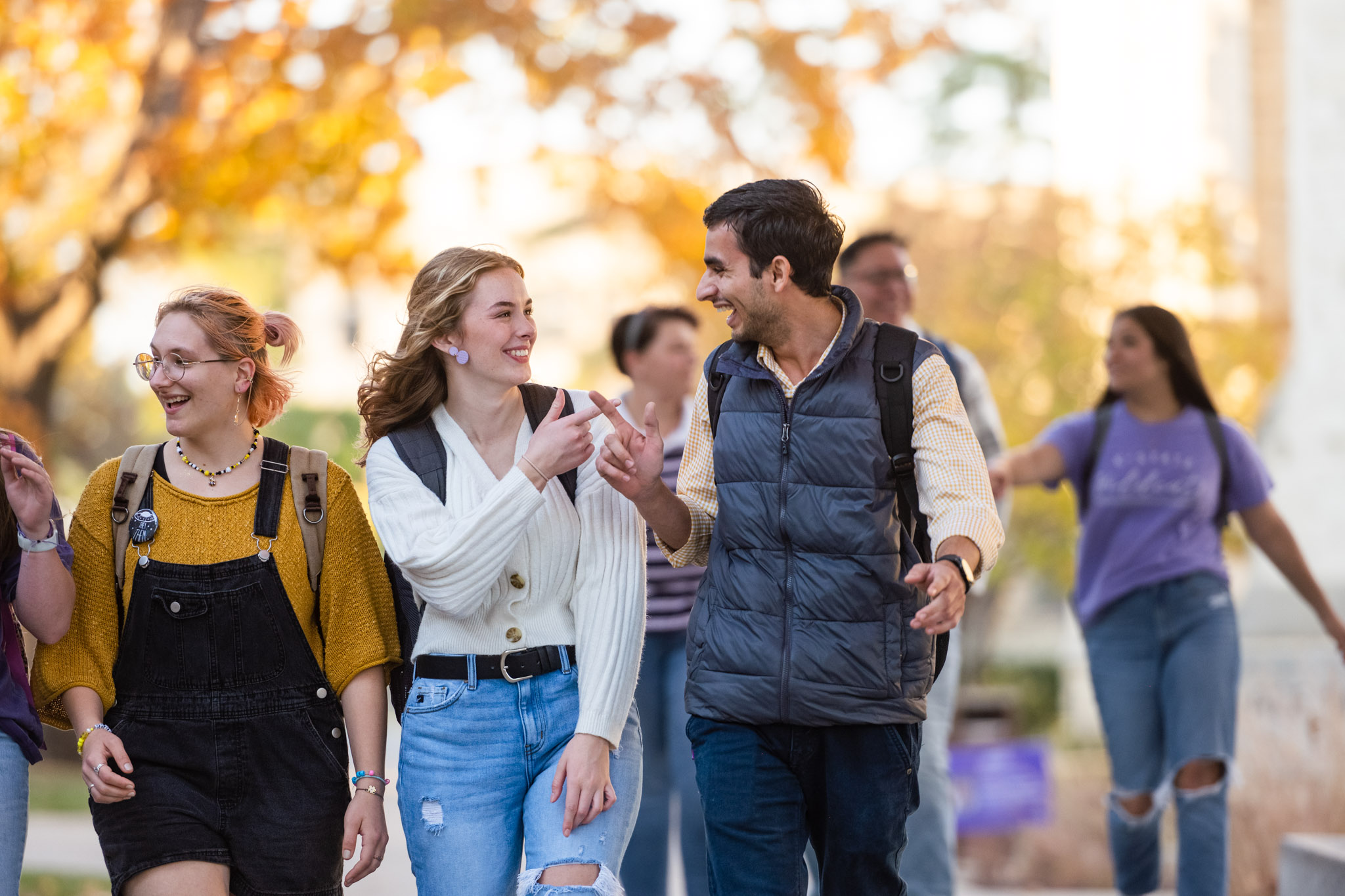 Student on campus
