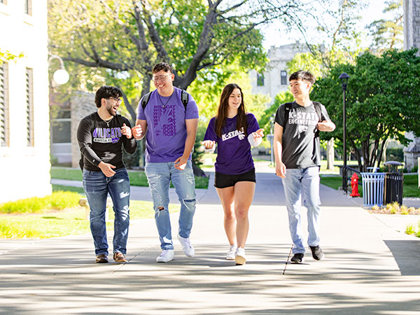 Students walking on Manhattan campus